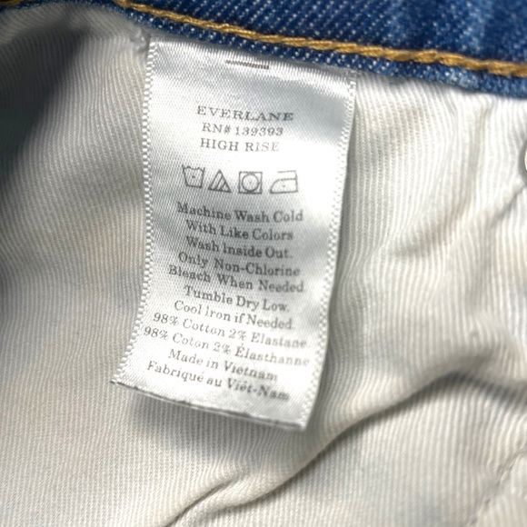 Everlane - High-Rise Skinny Jean - Mid Blue - Size 28 - Picture 6 of 6